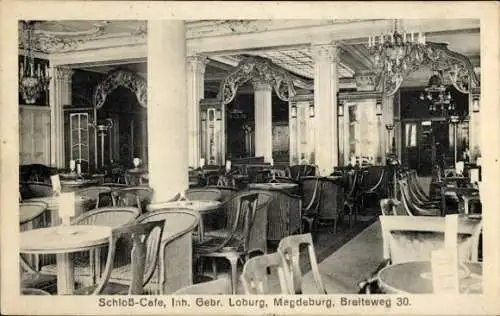 Ak Magdeburg an der Elbe, Schloss-Cafe, Breiteweg 30