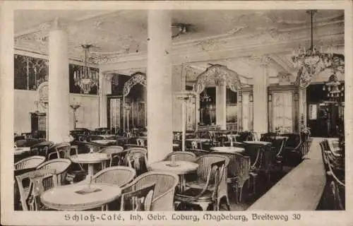 Ak Magdeburg, Schloss-Cafe, Breiteweg 30