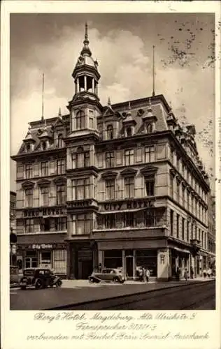 Ak Magdeburg, Bergs Hotel, City Hotel, Alte Ulrichstraße 3