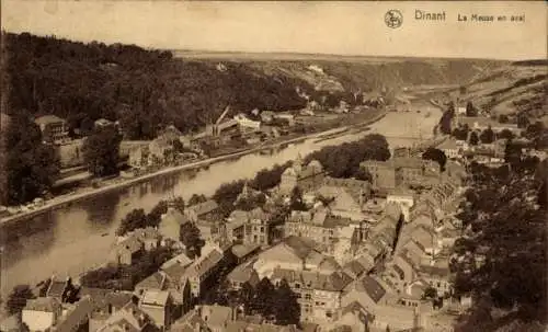 Ak Dinant Wallonien Namur, Gesamtansicht, Meuse en aval