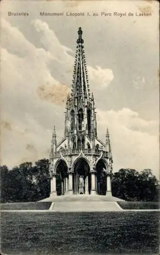 Ak Bruxelles Brüssel, Monument Leopold I. Parc Royal de Laeken