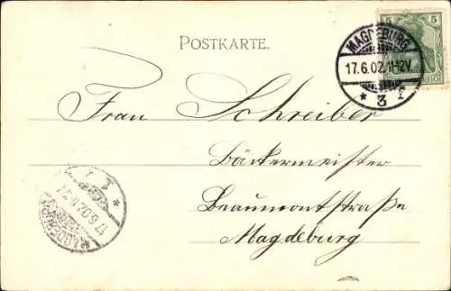 Ak Magdeburg an der Elbe, Salzquelle, Gedicht