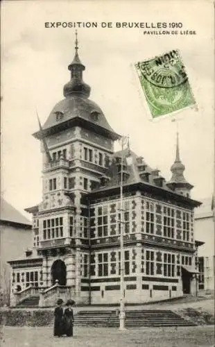 Ak Brüssel Brüssel, Expo 1910, Lütticher Pavillon