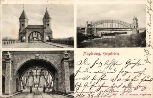 Ak Magdeburg an der Elbe, Königsbrücke