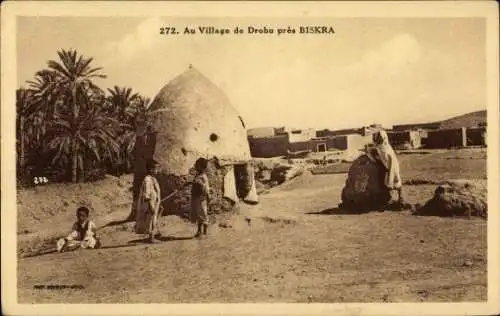 Ak Biskra Algerien, Dorf Drobu