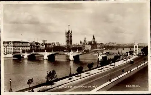 Ak London City England, Lambeth-Brücke