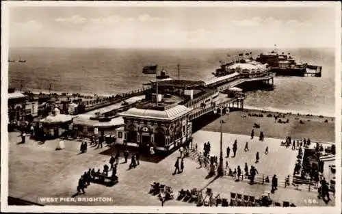 Ak Brighton East Sussex England, West Pier