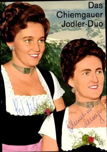 Ak Das Chiemgauer Jodler-Duo, Portrait, Autogramme