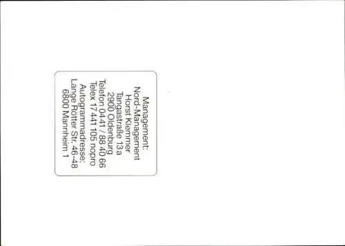 Ak Sänger Bernd Clüver, Portrait, Autogramm