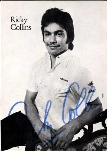 Ak Sänger Ricky Collins, Portrait, Autogramm
