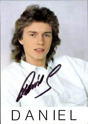 Ak Sänger Daniel, Portrait, Autogramm