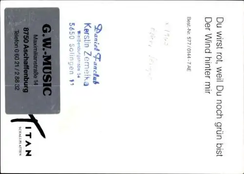 Ak Sänger Daniel, Portrait, Autogramm