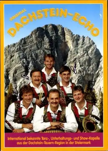 Ak Musikgruppe Original Dachstein-Echo, Portrait, Autogramme