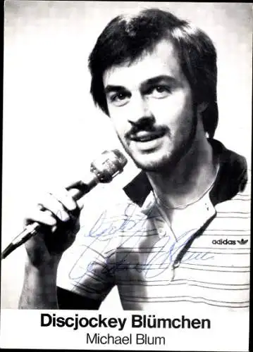 Ak Sänger Michael Blum, Discjockey Blümchen, Portrait, Autogramm