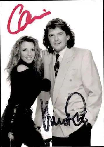 Ak Sänger Bernd Clüver & Carin, Portrait, Autogramme