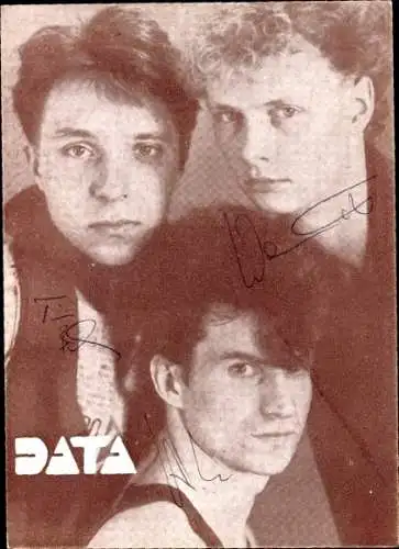 Ak Musikgruppe Data, Portrait, Autogramm
