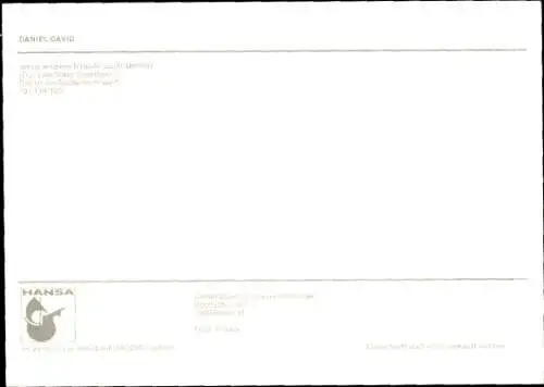 Ak Sänger Daniel David, Portrait, Autogramm