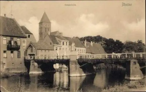 Ak Rheine in Westfalen, Emsbrücke