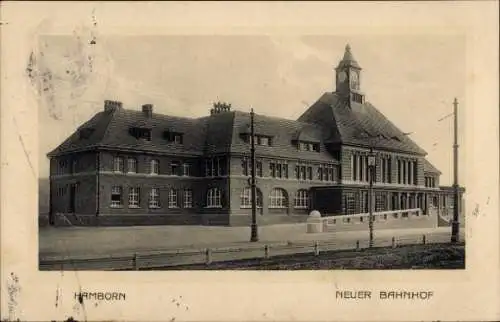 Ak Hamborn Duisburg im Ruhrgebiet, Neuer Bahnhof