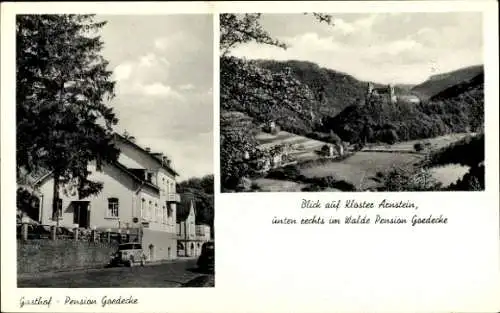 Ak Obernhof an der Lahn, Pension Goedecke, Kloster Arnstein