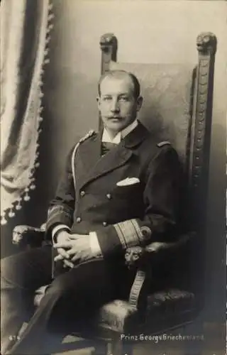 Ak Prinz Georg von Griechenland, Portrait