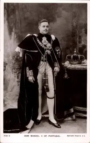 Ak Dom Manoel II of Portugal, König Manuel II. von Portugal, Gewand