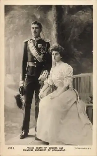 Ak Prinz Oscar von Schweden, Prinzessin Margaret von Connaught