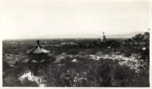 Foto Beijing Peking China, Winterpalast, Blick auf die Dagoba