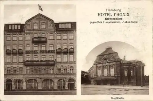 Ak Hamburg Mitte St. Georg, Hotel Phönix, Kirchenallee, Alsterdamm