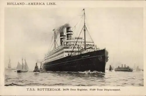 Ak Dampfer T.S.S. Rotterdam, Holland-America Line HAL