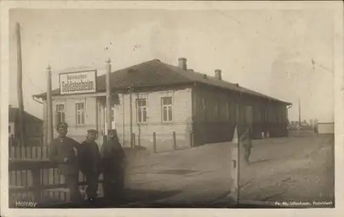 Foto Ak Holoby Ukraine, Deutsches Soldatenheim, I WK