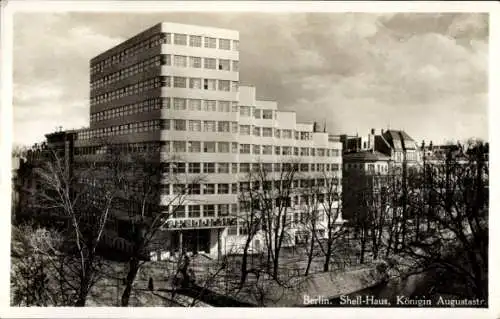 Ak Berlin Tiergarten, Shell-Haus, Königin Augustastraße