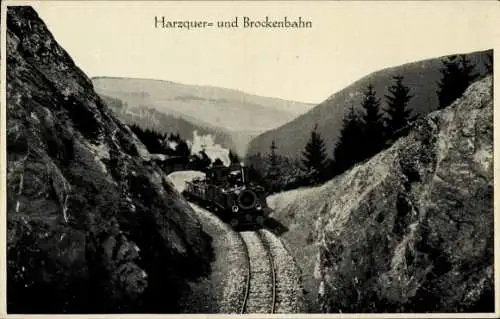 Ak Harzquerbahn, Brockenbahn, Dampflok