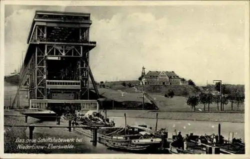 Ak Niederfinow im Barnim, Schiffshebewerk