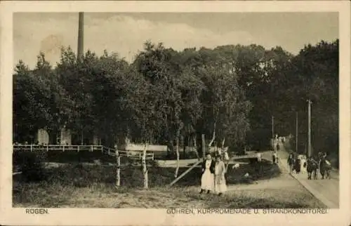 Ak Ostseebad Göhren auf Rügen, Kurpromenade, Strandkonditorei, Personen