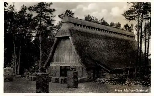 Ak Bergen auf der Insel Rügen, Hans Mallon-Grabmal