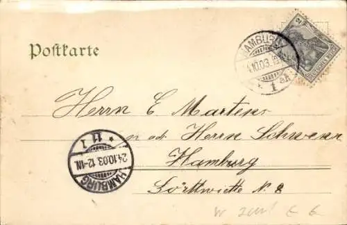 Ak Hamburg Eimsbüttel Rotherbaum, an der Alster, Rabenstraße