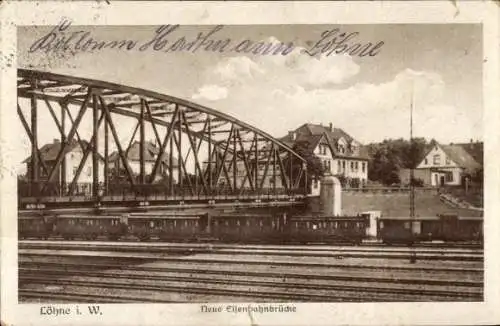 Ak Löhne in Westfalen, Neue Eisenbahnbrücke