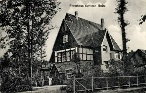 Ak Schloß Holte-Stukenbrock Nordrhein Westfalen, Forsthaus Schloss Holte, Restaurant zur Holte