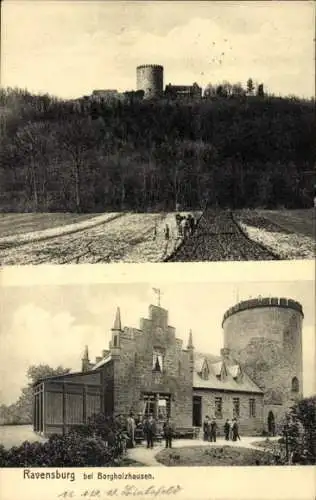 Ak Burg Ravensburg Borgholzhausen, Panorama, Teilansicht
