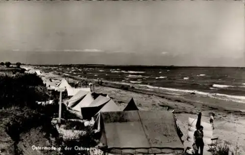 Ak Ostseebad Ostermade Neukirchen in Holstein, Zelte, Strand