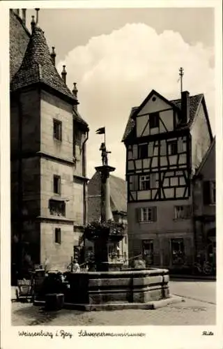 Ak Weißenburg in Mittelfranken Bayern, Schweppermannsbrunnen