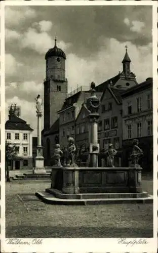 Ak Weilheim Oberbayern, Hauptplatz