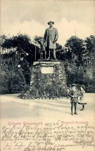 Ak Berlin Wilmersdorf Grunewald, Bismarckdenkmal, Kinder