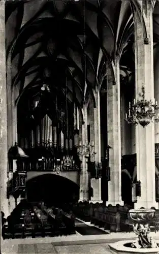 Ak Annaberg Buchholz im Erzgebirge, St. Annenkirche, Innenraum, Orgel