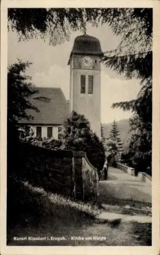 Ak Kipsdorf Altenberg im Erzgebirge, Kirche am Walde