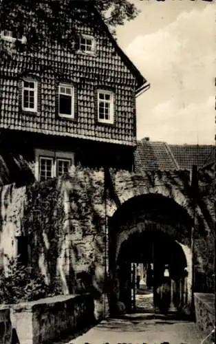 Ak Wintzingerode Worbis im Eichsfeld Thüringen, Burg Bodenstein, Zugbrücke