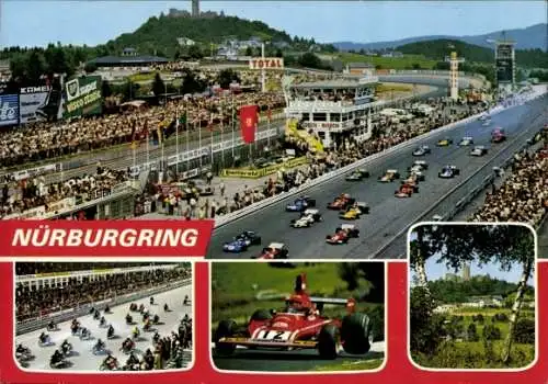 Ak Nürburgring, Rennstrecke, Formel Eins, Nürburg, Zuschauertribünen