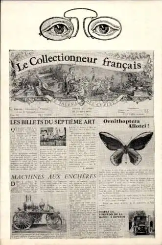 Zeitungs Ak Le Collectionneur Francais, Ornithoptera Allotei