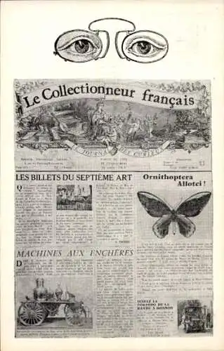 Zeitungs Ak Le Collectionneur Francais, Ornithoptera Allotei